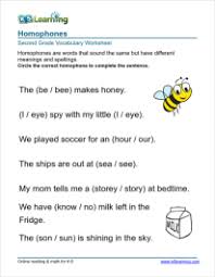 2nd Grade Vocabulary Worksheets Printable And Organized By Homophones Worksheets Vocabulary Worksheets 2nd Grade Worksheets