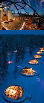 Admire The Northern Lights And The Millions Of Stars From Your Private Glass Igloo At Hotel Kakslauttanen Finland Vacation Places Beautiful Places Places