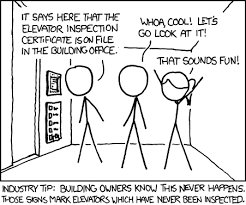 Even Governmental Elevator Inspectors Get Bored Halfway Through Asking Where The Building Office Is Oh Man This I Book Worth Reading Tv Quotes Getting Bored