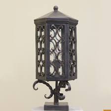 Lights Of Tuscany 7258 1 Spanish Style Post Light Lantern Outdoor Exterior Post Lighting Outdoor Exterior Fixture Lantern Lights Post Lights Post Lighting