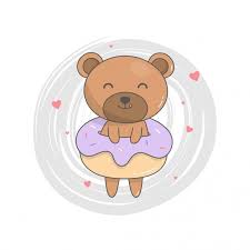 Susser Bar Mit Donut Cartoon Hand Zeichnen Vektor Donut Design Cartoon Png Und Vektor Zum Kostenlosen Download