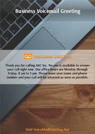 Http Www Voicemailgreeting Net Business Voicemail Greeting Examples Business Voicemail Greetings Must Be Unique And Hi Voicemail Greeting Voicemail Business