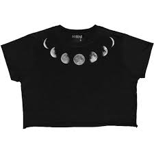 Black And White Crop Top Clipart Lunacy Crop T Shirt Black Lunar Moon Phase Collar Witch 33 Liked On Polyvore Featuring Tops T Shirts Cro Black Crop Tee Black Shirt Black Collared Shirt