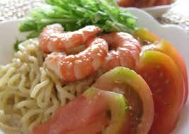 Frozen cooked shrimp can make a quick and easy meal when added to salad, to a favorite recipe or eaten with cocktail sauce. Recipe Yummy Shrimp And Tomato Cold Noodles With Sesame Sauce Unique Latest Recipes