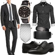 Business Outfit Mit Anzug Armbanduhr Und Hemd Outfits4you De Herren Outfit Anzug Herren Mannliche Mode