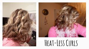 Avoid the damage you get from using hot tools and try this overnight alternative that uses only one styling product. Heat Less Curls Overnight Head Band Curls Short Hair How To Curl Short Hair Hair Styles Short Hair Styles Easy