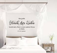 Wandtattoos fürs schlafzimmer als kreative wanddekoration für deinen lieblingsort klebt auf raufaser, glas & möbeln rückstandsfrei ablösbar 0 € versand. Wandtattoo Spruch Zitat Das Grosse Gluck Der Liebe Besteht Darin Wandtattoos
