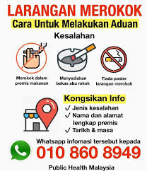 Bermula bulan disember nanti semua restoran terbuka akan diisytihar sebagai tempat larangan merokok. Mendesak Kerajaan Kuatkuasa Zon Larangan Merokok Di Tempat Awam Publications Facebook