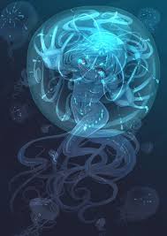 Jellyfish adoptable for littleblueowls from da. Inspiration For Rise Of Champions Illustration Project Or A Jellyfish Girl Jellyfish Design Anime Mermaid Art