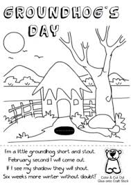 If he sees his shadow, then winter will. Groundhog S Day Coloring Sheet Craft With Song Puppet By Sallybuttons