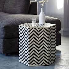 Tables Our Black And White Bone Inlaid Faceted Side Table Is Carefully Inlaid By Hand To Creat Side Table Modern Furniture Living Room Living Room Side Table