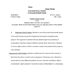 This page reflects the latest version of the apa publication manual (i.e., apa 7), which released in october 2019. Debate Task Abortion Position Paper A Level Religious Studies Philosophy Marked By Teachers Com