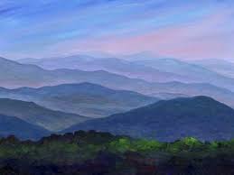 Blue Mountain Painting At Paintingvalley Com Explore