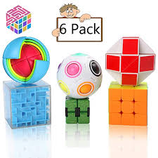 How to draw rubiks coloring rubiks cube kids drawing and coloring videos art learning for kids. Amazonsmile 6 Pack Brain Teaser Puzzles Toy Set Vdealen Brain Teaser Toys Bundle Of 3x3x3 Speed Cube 3d Maze Magic Box Rainb Puzzle Toys Toys Brain Teasers