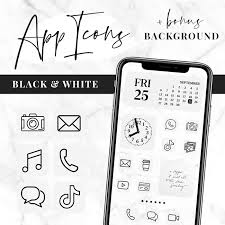 Generate icons that are required in an ios and android app quick preview of your app icon on the devices Black And White Iphone App Icons Blog Pixie