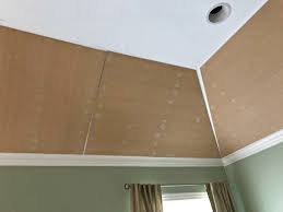 Diy Wood Panel Vaulted Ceiling Makeover Abbotts At Home Diy Home Improvement Diy Furniture Plans Diy Home Decor