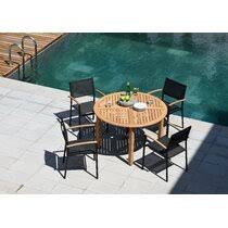 Yes, we carry a ocean blue product in patio dining sets. Umbrella Hole Outdoor Bistro Dining Sets Joss Main