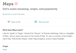 Maya Girl Name Starting With The Letter M Names With Meaning Girl Names Name Inspiration