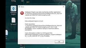 Finally, we call the kill method on the process variable. Wallpaper Engine Stops Working Fixed Wallpaper Engine Was Likely Crashed By Another Applications Youtube