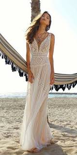 Pin By Hanicka Muskova On Let S Be Gypsies Lace Beach Wedding Dress Beach Wedding Dress Boho Wedding Dresses