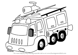 Its base should cut the circle in two halves. How To Draw A Fire Truck Easy Shefalitayal