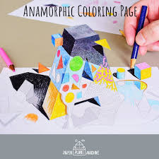By 3dsage nov 13, 2016. Optical Illusion 3d Art Coloring Page Anamorphic Art Etsy Coloring Pages Optical Illusions Illusions