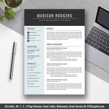 Need two or more pages to highlight your qualifications? Best Selling Office Word Resume For Job Application Cover Letter References For Digital Instant Download Simple Resume Basic And Clean Resume Design The Sandra Resume Cvdesignco Com