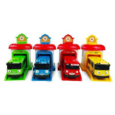 4pcs Set Korean Cute Cartoons Garage Tayo The Little Bus Model Mini Tayo Plastic Baby Araba Oyuncak Car For K Tayo The Little Bus Christmas Gifts For Kids Toys