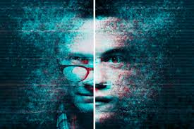 Robot discussing bitcoin and banks using blockchain technology. Mr Robot Preview Six Predictions As The Emmy Winning Cyber Thriller Returns For Season Three Geekwire