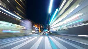 City Driving Motion Blurred View Of Night Driving Through The City Ad Motion Blurred City Driving Driving Ad Night Driving Image Stock Photos