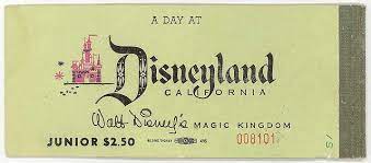 Day At Disneyland Ticket Booklet 1950 S Disneyland Tickets Vintage Disneyland Disneyland