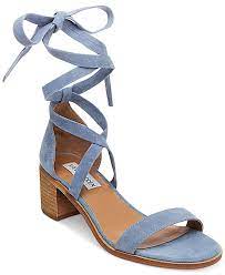 Steve Madden Women S Rizza Lace Up Block Heel Sandals Reviews Sandals Shoes Macy S