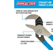 Channellock 9-1/2" Straight Jaw Tongue & Groove Plier - 420