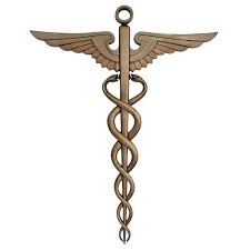 Bronze Caduceus Antique Sculpture Vintage Bronze Sculptures