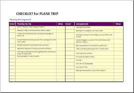 The following checklist includes the requirements for creating and configuring a weblogic domain. Travel Checklist For Plane Travel Word Excel Templates