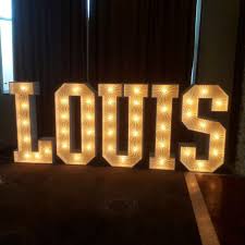 Name In Lights 4ft Slimline Letters For Hire Www Kmshire Com Lights Clock Decor