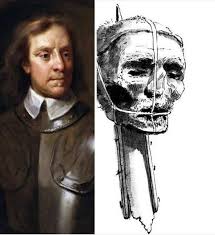 Cannon Wilkinson of Melton Grange with the mummified head of Oliver  Cromwell in the early 1950s. The head was later donated to Sidney Sussex  College in Cambridge and buried within the grounds.