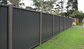 Image Result For Colorbond Monument Fence Fence Design Backyard Fences Modern Fence