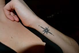 My North Star Tattoo My Thoughts Behind This Were That As A Child I Always Remembered The North Star Wa Star Tattoos North Star Tattoos Wrist Tattoos For Guys