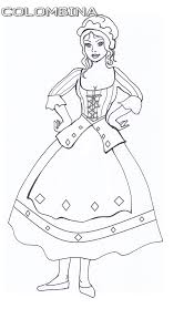 Colombina Da Colorare Carnevale E Disegni Oggi Mamma News Carnevale Disegni Colori