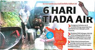 Kota utamanya yakni shah alam, klang, kajang, banting, petaling jaya. Krisis Air Selangor 1 Krisis Sudah æ¯æ—¥ç®€æŠ¥ Daily News Clip Facebook