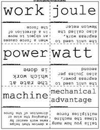 Physics Of Work And Power Flash Cards Work Energy And Power Work Physics Power Physics