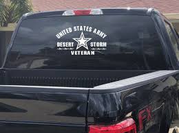 TRUCK DECAL USA United States Army Veteran