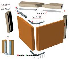 Chiave per serratura porta estensibile soffietto oro prodotta da forte. Nuovo Kit Porta A Libro