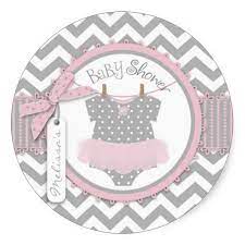 Baby Girl Tutu Chevron Print Baby Shower Classic Round Sticker Zazzle Com Baby Prints Baby Shower Stickers Baby Girl Shower Gifts
