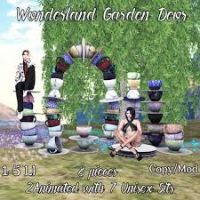 Alice in wonderland wall decoration/ party decoration/ yard sign/room decor/wall art. Second Life Marketplace Mf Wonderland Garden Decor