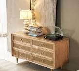 Tablero Lateral Gabinete de madera maciza con seis cajones, gabinete de  entrada moderno for B&B, cajón de almacenamiento sencillo for sala de  estar, ...