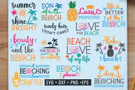 Summer In The Beach Bundle Graphic By Great19 Creative Fabrica Svg Free Summer Freebie