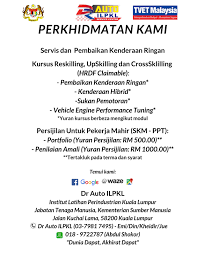 Institut latihan perindustrian (ilp) ipoh kawasan perindustrian taman meru batu 6, jelapang 30020 ipoh perak darul ridzuan tel: Dr Auto Ilpkl Main