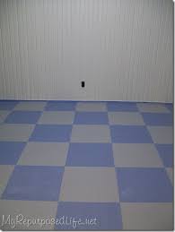 Sweep, vacuum and scrub with floor cleaner. How I Painted My Vinyl Floor My Repurposed Life Rescue Re Imagine Repeat